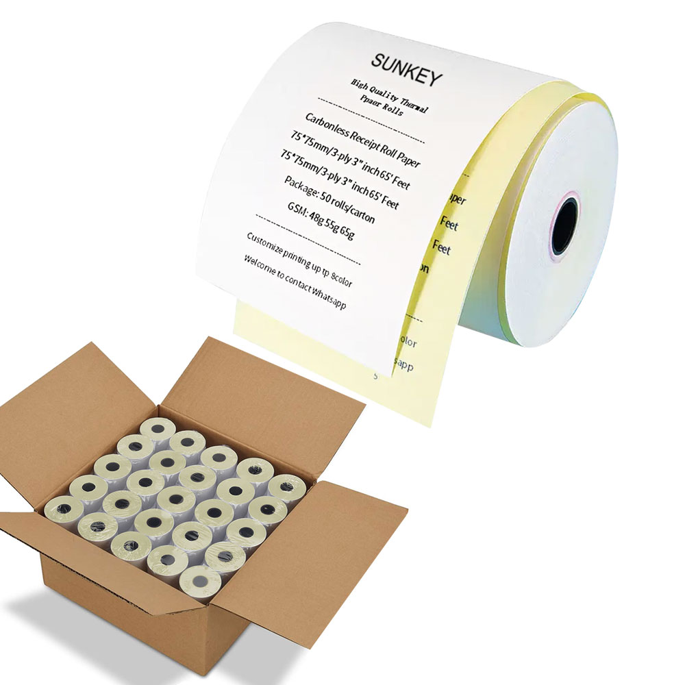 Premium Carbonless Paper Rolls Custom Sizes 2 3 Ply