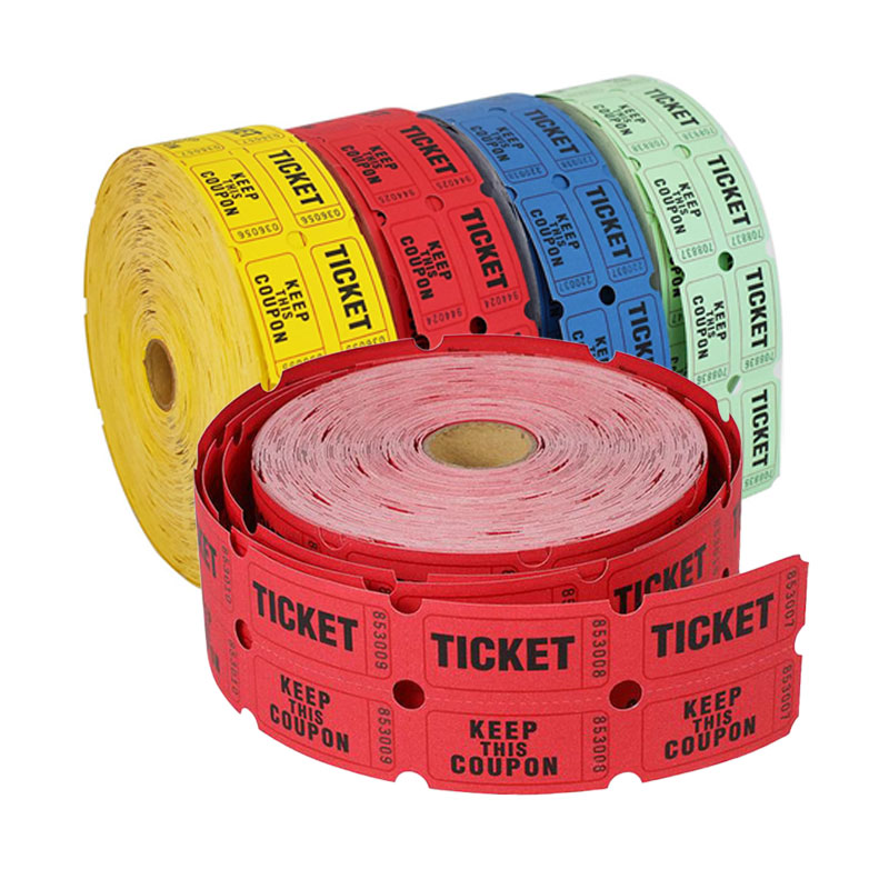 ustomizable Double Raffle Lottery Ticket Roll 500/1000/2000